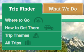 Trip Finder navigation