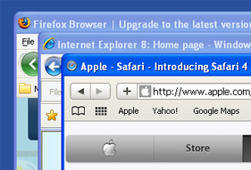 Popular Browsers: Firefox, Internet Explorer, Safari