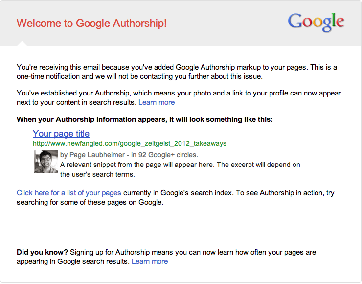 Google Authorship