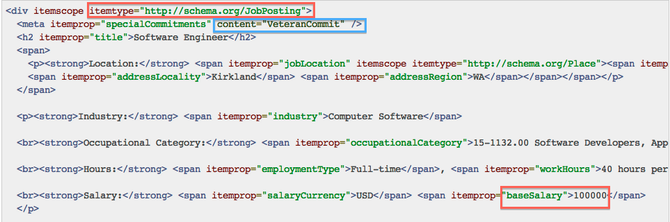 JobPosting with Metadata markup