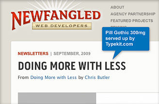 Typekit on Newfangled