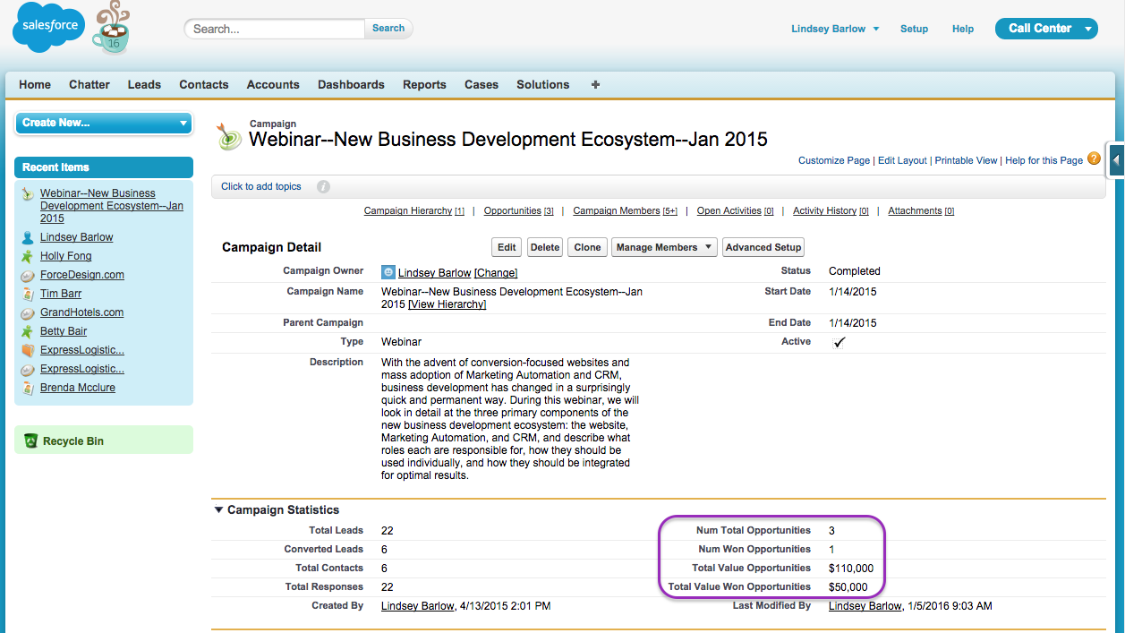 Campaign member report salesforce careers