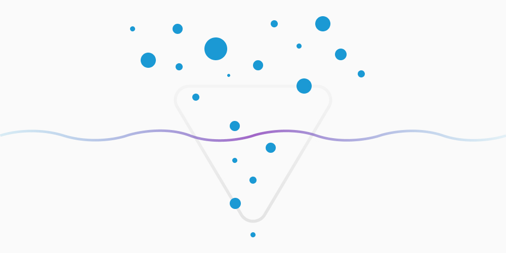 An inverted iceberg, illustrating that start pages for websites tend to be lower in traditional information architecture structures.